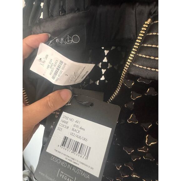 Zhivago Level Midi Dress in Black US2 - Picture 10 of 10